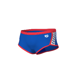 Arena ICONS Swim Low Waist Short Blue River Bright Coral  - Boxer Natation Homme