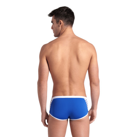 Arena ICONS Swim Low Waist Short Solid Royal White - Boxer Natation Homme | Les4Nages