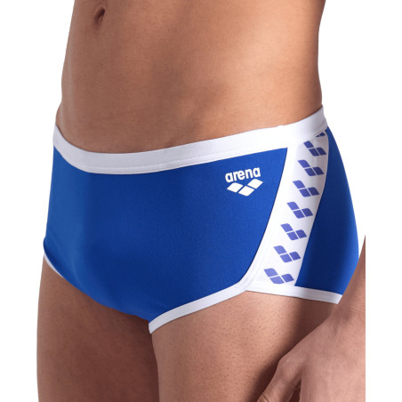 Arena ICONS Swim Low Waist Short Solid Royal White - Boxer Natation Homme | Les4Nages