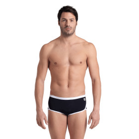 Arena ICONS Swim Low Waist Short Solid  Black White - Boxer Natation Homme