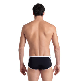 Arena ICONS Swim Low Waist Short Solid  Black White - Boxer Natation Homme