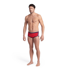 Arena ICONS Swim Low Waist Short Solid  Red Navy - Boxer Natation Homme