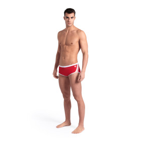 Arena ICONS Swim Low Waist Short Solid  Red White - Boxer Natation Homme