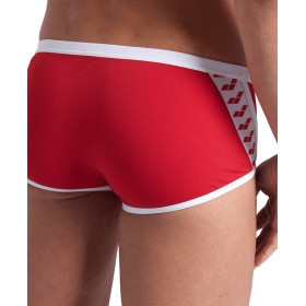 Arena ICONS Swim Low Waist Short Solid  Red White - Boxer Natation Homme