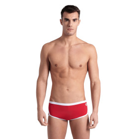 Arena ICONS Swim Low Waist Short Solid  Red White - Boxer Natation Homme