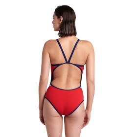 Arena ICONS Super Fly Back Solid  RED-NAVY -  Maillot Natation Femme