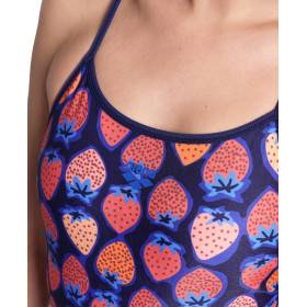 Arena REVERSIBLE Challenge Back NAVY-MULTI - Maillot Natation Femme 1 piece