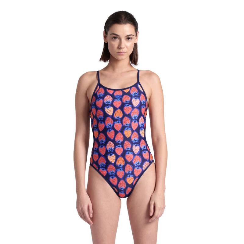 Arena REVERSIBLE Challenge Back NAVY-MULTI - Maillot Natation Femme 1 piece | Les4Nages