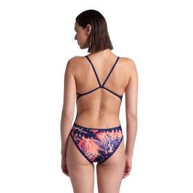 Arena REVERSIBLE Challenge Back NAVY-MULTI - Maillot Natation Femme 1 piece
