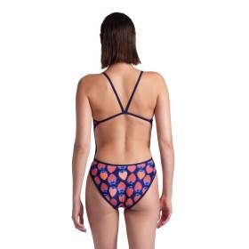 Arena REVERSIBLE Challenge Back NAVY-MULTI - Maillot Natation Femme 1 piece