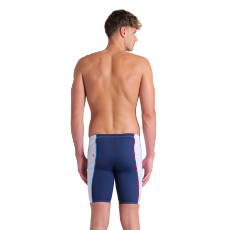 ARENA FIREFLOW Jammer - Navy White Multi - Jammer Natation Homme | Les4Nages