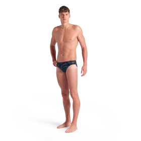 ARENA FIREFLOW Brief - Black Multi - Maillot de bain classique Natation Homme