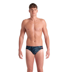 ARENA FIREFLOW Brief - Black Multi - Maillot de bain classique Natation Homme