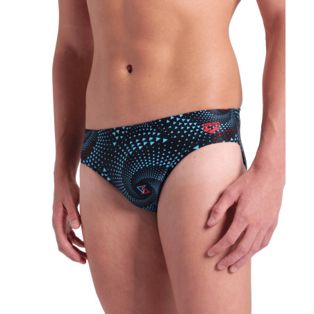 ARENA FIREFLOW Brief - Black Multi - Maillot de bain classique Natation Homme | Les4Nages