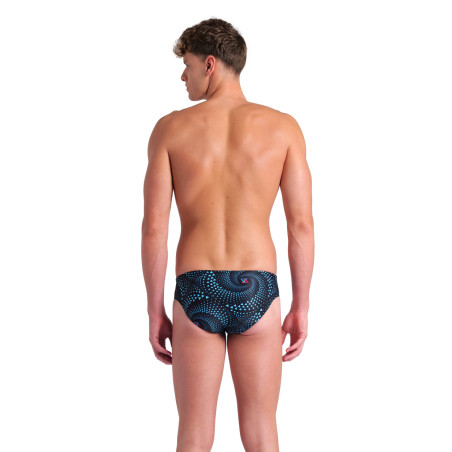 ARENA FIREFLOW Brief - Black Multi - Maillot de bain classique Natation Homme | Les4Nages