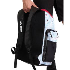 ARENA SPIKY 3 BACKPACK 45L Allover FIREFLOW - WHITE - Sac à Dos Natation, Sport et Piscine 
