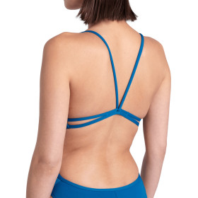 Arena SOLID Lace Back  Blue Cosmo  - Maillot de bain natation femme