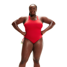 SPEEDO Eco Endurance+ Medalist Rouge - Maillot de Bain femme 1 piece