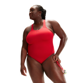 SPEEDO Eco Endurance+ Medalist Rouge - Maillot de Bain femme 1 piece