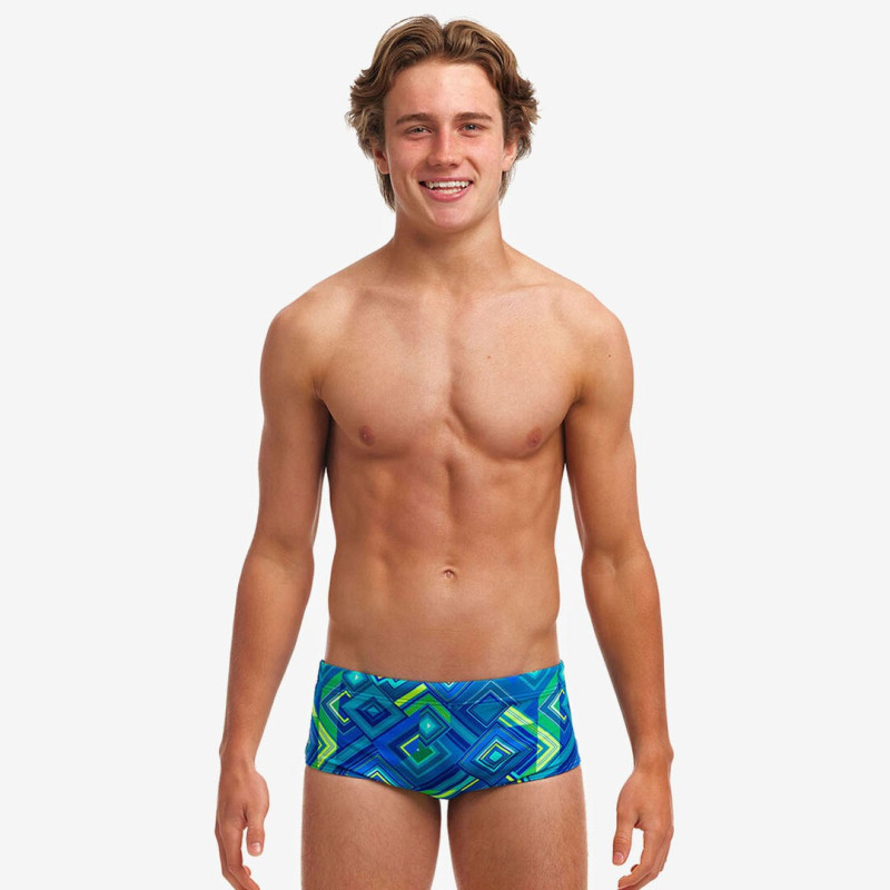 FUNKY Trunks (6-14ans ) Help Me Rhombus Boy - Boxer Natation Garçon | Les4Nages