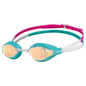 ARENA Air Speed Mirror - Yellow Copper Turquoise Multi - Lunettes Natation