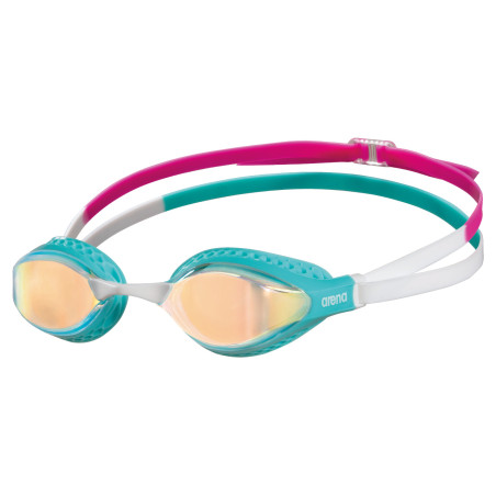 ARENA Air Speed Mirror - Yellow Copper Turquoise Multi - Lunettes Natation | Les4Nages