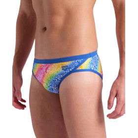 Arena SWIM BRIEFS PRINTED Royal White Multi - Maillot Natation Homme