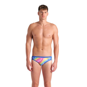 Arena SWIM BRIEFS PRINTED Royal White Multi - Maillot Natation Homme