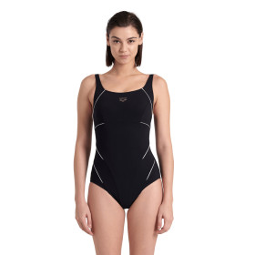 Arena Bodylift JEWEL R Black White   - Maillot Natation Arena Aquagym