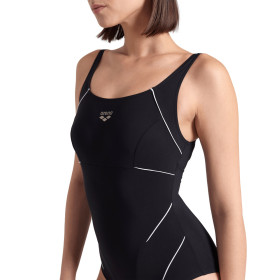 Arena Bodylift JEWEL R Black White   - Maillot Natation Arena Aquagym