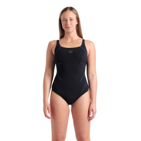 Arena BODYLIFT  JEWEL R Black Bright Blue   - Maillot Natation Arena Aquagym