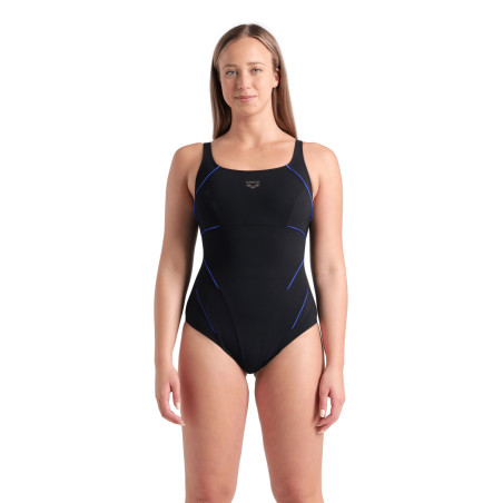 Arena BODYLIFT JEWEL R Black Bright Blue - Maillot Natation Arena Aquagym | Les4Nages