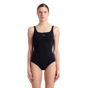 Arena BODYLIFT  JEWEL R Black Bright Blue   - Maillot Natation Arena Aquagym