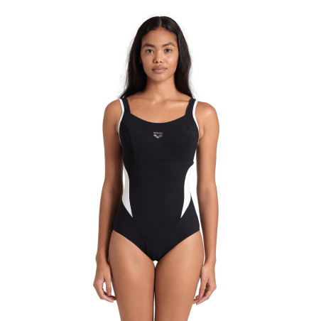 Arena BODYLIFT MAKIMURAX R Black White - Maillot Natation Arena Aquagym | Les4Nages