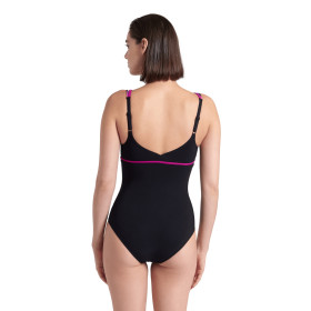 Arena BODYLIFT JENNIFER Wing Back Black Multi Black Grape    - Maillot Natation Arena Aquagym