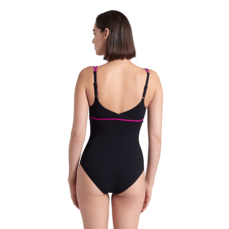 Arena BODYLIFT JENNIFER Wing Back Black Multi Black Grape - Maillot Natation Arena Aquagym | Les4Nages