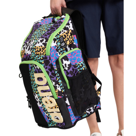 ARENA SPIKY 3 BACKPACK 45L Allover Animalier - Sac à Dos Natation et Piscine  | Les4Nages