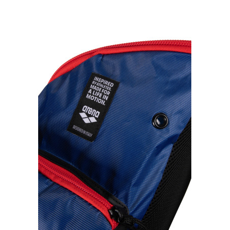 ARENA SPIKY 3 45L Navy Red White - Sac à Dos Natation, Sport et Piscine | Les4Nages