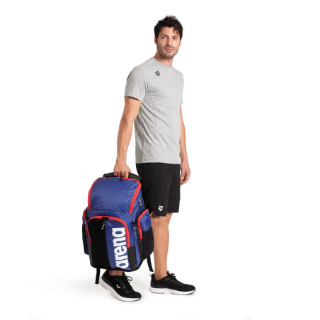 ARENA SPIKY 3 BACKPACK 45L Navy Red White - Sac à Dos Natation, Sport et Piscine  | Les4Nages