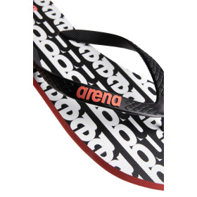 Arena BEACH THONG MONOGRAM BLACK-WHITE - Claquettes  plage