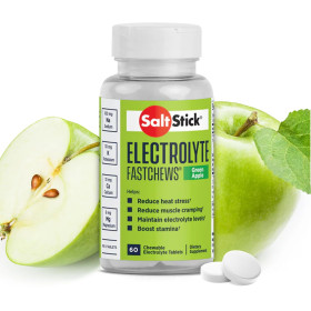 SALTSTICK Fastchews Pomme Verte - Boite de 60 pastilles electrolyte à croquer