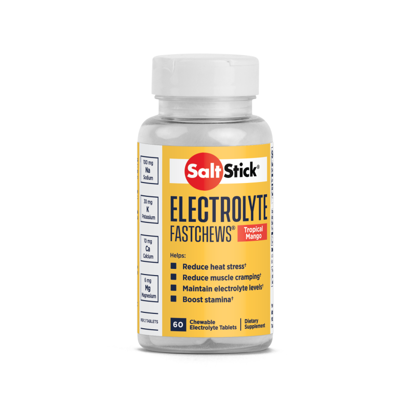 SALTSTICK Fastchews Mangue - Boite de 60 pastilles electrolyte à croquer | Les4Nages