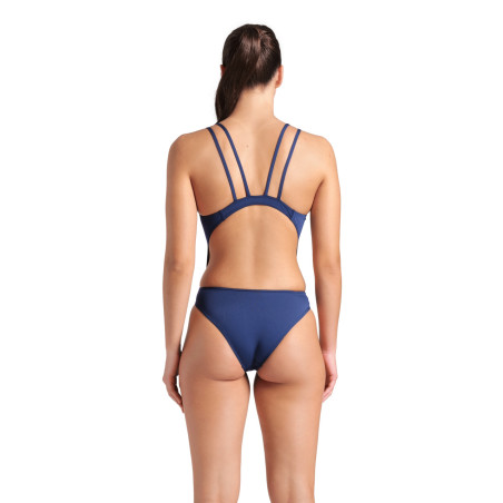 Arena SOLID TECH Navy White- Maillot Natation Femme | Les4Nages