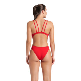 Arena Swimsuit TECH Multi SOLID Red White-  Maillot Natation Femme 