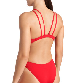 Arena Swimsuit TECH Multi SOLID Red White-  Maillot Natation Femme 