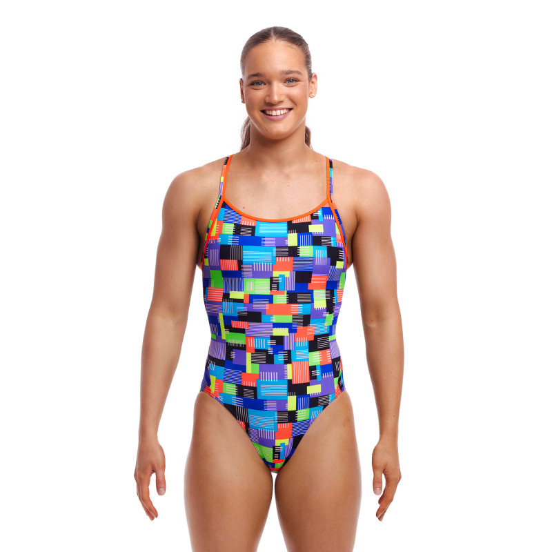 FUNKITA Chip Set Dos Diamond Back - Maillot de bain Femme Natation 1 piece | Les4Nages