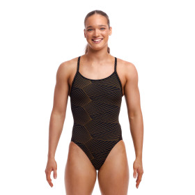 FUNKITA Gold Weaver Dos Diamond Back - Maillot de bain Femme Natation 1 piece