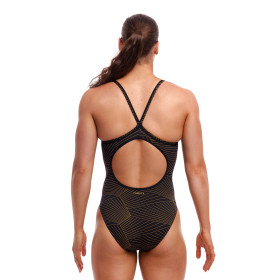 FUNKITA Gold Weaver Dos Diamond Back - Maillot de bain Femme Natation 1 piece