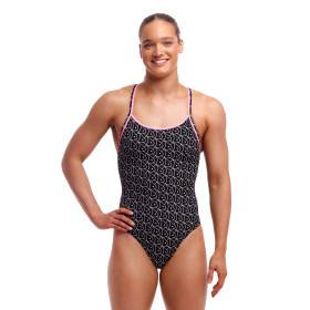 Maillot Menstruel Natation FUNKITA Summer Fish Dos Diamond Secure - Maillot de bain Femme Natation 1 piece
