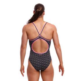 Maillot Menstruel Natation FUNKITA Summer Fish Dos Diamond Secure - Maillot de bain Femme Natation 1 piece